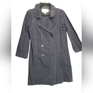J. Crew 100% cotton Navy Double-Breasted Coat Size 4